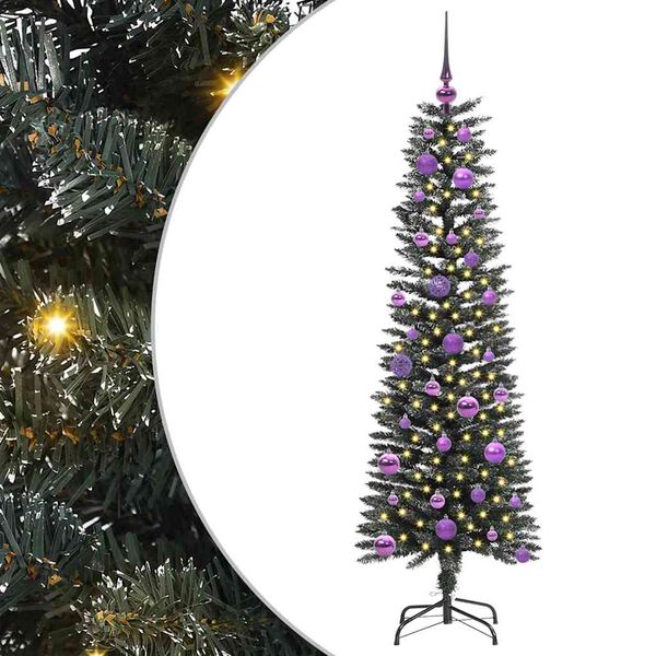 vidaXL Albero di Natale artificiale con 150 LED Verde 150 cm