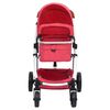 vidaXL Passeggino 2 in 1 Rosso in Alluminio