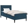 vidaXL Struttura letto con materasso Blu 80 x 200 cm Velluto