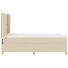 vidaXL Letto a Molle con materasso Crema 90 x 190 cm Tessuto