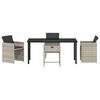 vidaXL Set da Pranzo per Giardino 5 pcs Grigio chiaro polyrattan