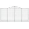vidaXL Cesto Gabbione ad Arco 300x50x140/160 cm Ferro Zincato