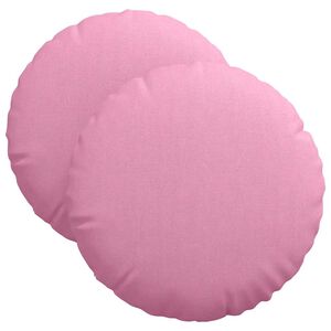 vidaXL Cuscini per Seduta 2 pcs Rosa &Oslash;40 x 13 cm Tessuto