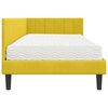 vidaXL Struttura Letto Angolare con Materasso 2 pcs Giallo Velluto
