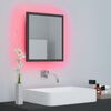 vidaXL Specchio da Bagno a LED Grigio 40x8,5x37 cm in Acrilico