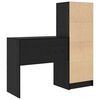 vidaXL Scrivania con cassetto 2 pcs Rovere Nero