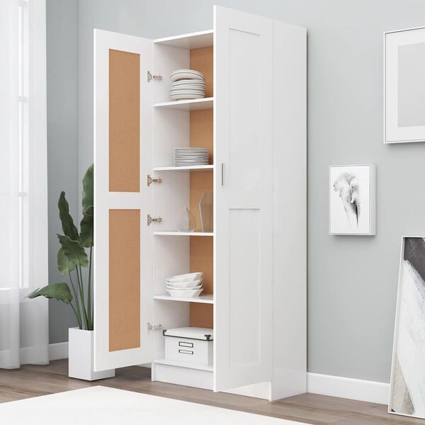 vidaXL Libreria Bianca 82,5x30,5x185,5 cm in Legno Truciolato