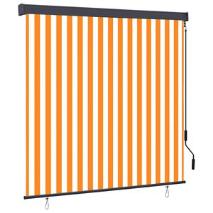 vidaXL Tenda a rullo Bianco e Arancione 180 x 250 cm