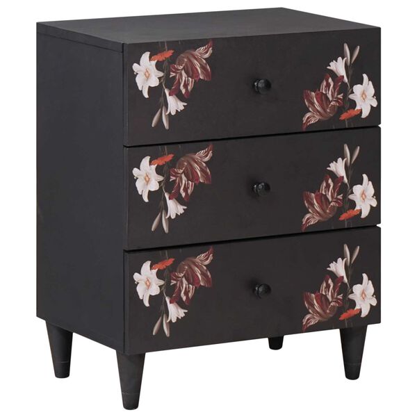 vidaXL Comodino Multicolore 50 x 33 x 60 cm Legno di mango massello