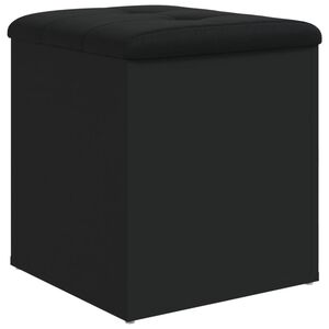 vidaXL Panca Portaoggetti Nera 42x42x45 cm in Legno Multistrato