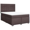 vidaXL Giroletto a Molle con Materasso Marrone Scuro 140x190cm Tessuto