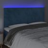 vidaXL Testiera a LED Blu Scuro 180x5x118/128 cm in Velluto