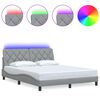 vidaXL Giroletto con LED senza Materasso 160x200 cm Tessuto
