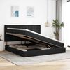 vidaXL Letto con contenitore e LED Nero 200 x 200 cm Poliestere