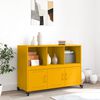 vidaXL Credenza Giallo Senape 100,5x39x72 cm in Acciaio