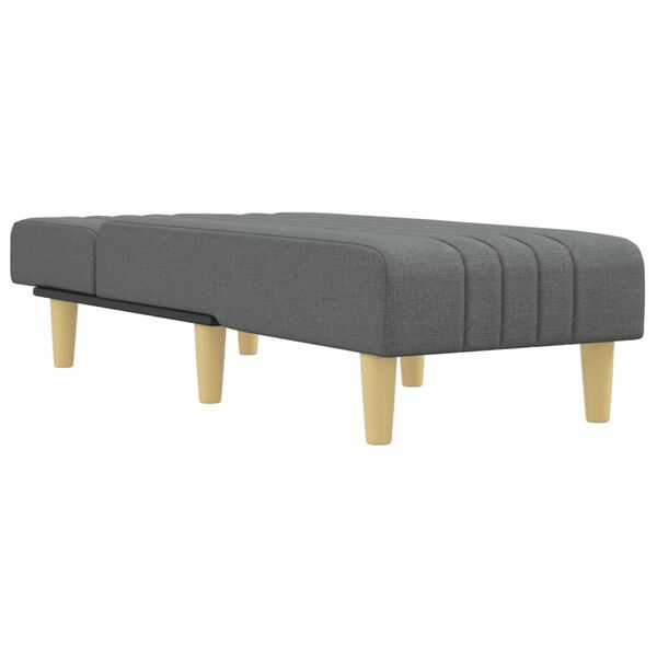vidaXL Chaise Longue in Tessuto Grigio Scuro