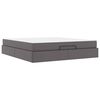 vidaXL Struttura letto con materasso Altro 2 pz Grigio PVC