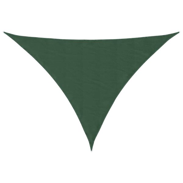 vidaXL Parasole a Vela Oxford Triangolare 5x5x6 m Verde Scuro