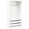 vidaXL Armadio Bianco Lucido 100x50x200 cm in Legno Multistrato