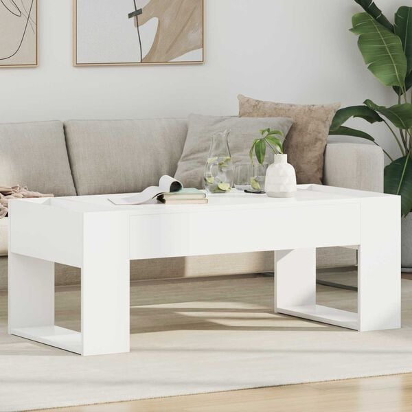 vidaXL Tavolino da salotto Bianco 110 x 50 x 41 cm Legno multistrato