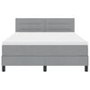 vidaXL Letto a molle con materasso Grigio chiaro 160 x 200 cm Tessuto