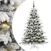 vidaXL Albero di Natale Artificiale con Rami Pieghevoli Bianco 210 cm