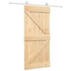 vidaXL Porta scorrevole Naturale e Bianco 95 x 210 cm
