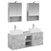 vidaXL Set di mobili per il bagno 5 pcs Grigio Cemento