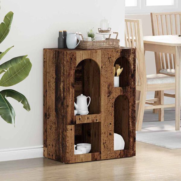 vidaXL Credenza Legno vecchio 59 x 35 x 80.5 cm Legno multistrato