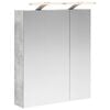 vidaXL Mobiletto per specchio da bagno Grigio cemento