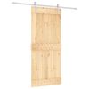 vidaXL Porta scorrevole Naturale e Bianco 90 x 210 cm
