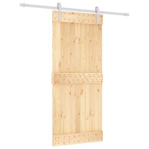 vidaXL Porta scorrevole Naturale e Bianco 90 x 210 cm