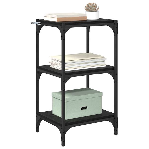 vidaXL Armadio per Libri Rovere nero 40 x 33 x 70,5 cm