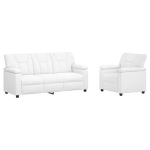 vidaXL Set di divani 2 pcs Bianco Similpelle