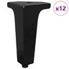 vidaXL Piedini per mobili 12 pz Nero 54,1 x 54,1 x 100 mm Ferro