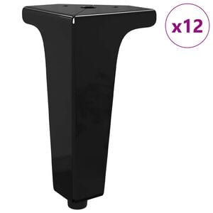 vidaXL Piedini per mobili 12 pz Nero 54,1 x 54,1 x 100 mm Ferro