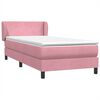 vidaXL Giroletto a Molle con Materasso Rosa 80x220 cm Velluto