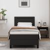 vidaXL Letto a molle con materasso Nero 90 x 200 cm Pelle sintetica