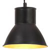 vidaXL Lampada a Sospensione 25 W Nera Rotonda 17 cm E27