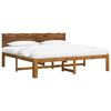 vidaXL Letto matrimoniale con testiera ROSTOCK Naturale 200 x 200 cm