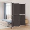 vidaXL Divisorio a 4 Pannelli Marrone 200x220 cm in Tessuto