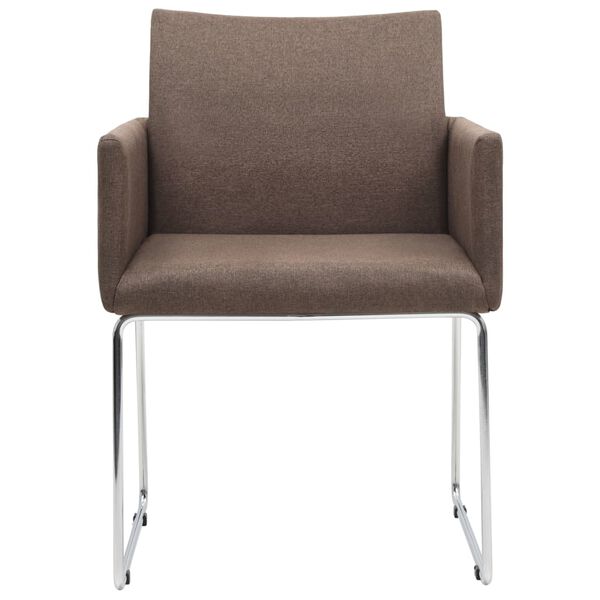 vidaXL Sgabelli da Bar 2 pz Marroni in Tessuto