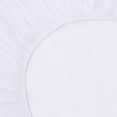vidaXL Lenzuola con Angoli Impermeabili 2 pz Cotone 200x220 cm Bianco