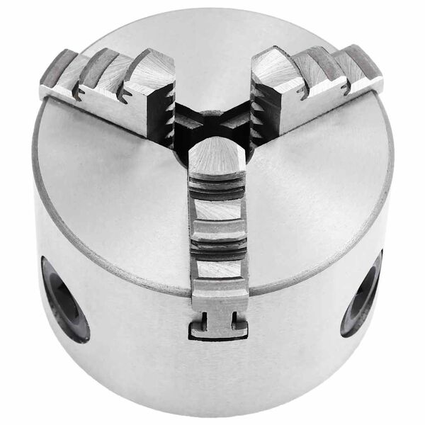vidaXL Mandrino per Tornio a 3 Griffe Autocentrante 80 mm in Acciaio