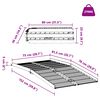 vidaXL Rampa per sedia a rotelle 270 kg Argento 92 x 73 x 5 cm