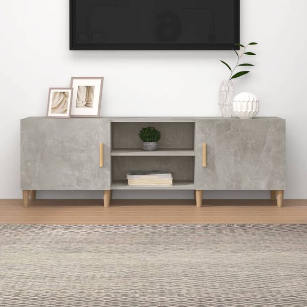 vidaXL Mobile Porta TV Grigio Cemento 150x30x50cm in Legno Multistrato