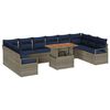 vidaXL Set Divano da Giardino 11 pz 10-Numero di posti