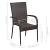 vidaXL Set Mobili da Pranzo per Giardino 5 pz Marrone