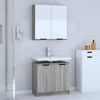 vidaXL Set Mobili da Bagno 2 pz Grigio Sonoma in Legno Multistrato