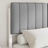vidaXL Letto con Testiera Rivestita Grigio chiaro 120 x 200 cm
